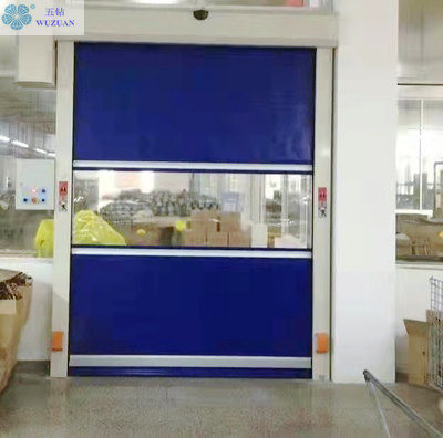                  Industrial Custom Fast Interior Automatic Roller Shutter Door Aluminum High Speed Roll up PVC Door             